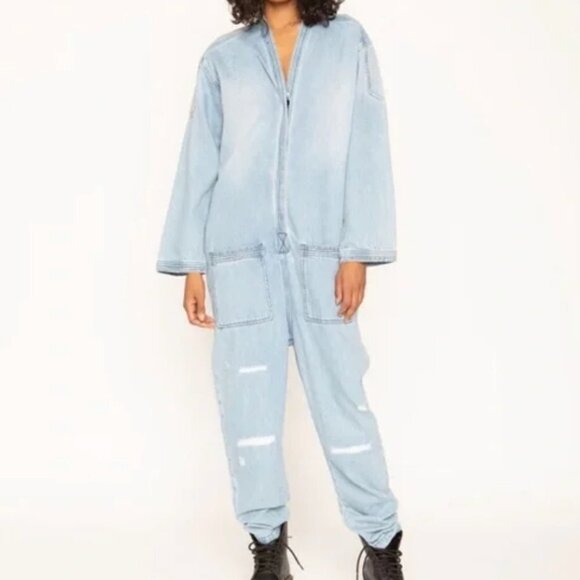 NWT Sandrine Rose x Free People Kimono jumpsuit - Picture 1 of 15